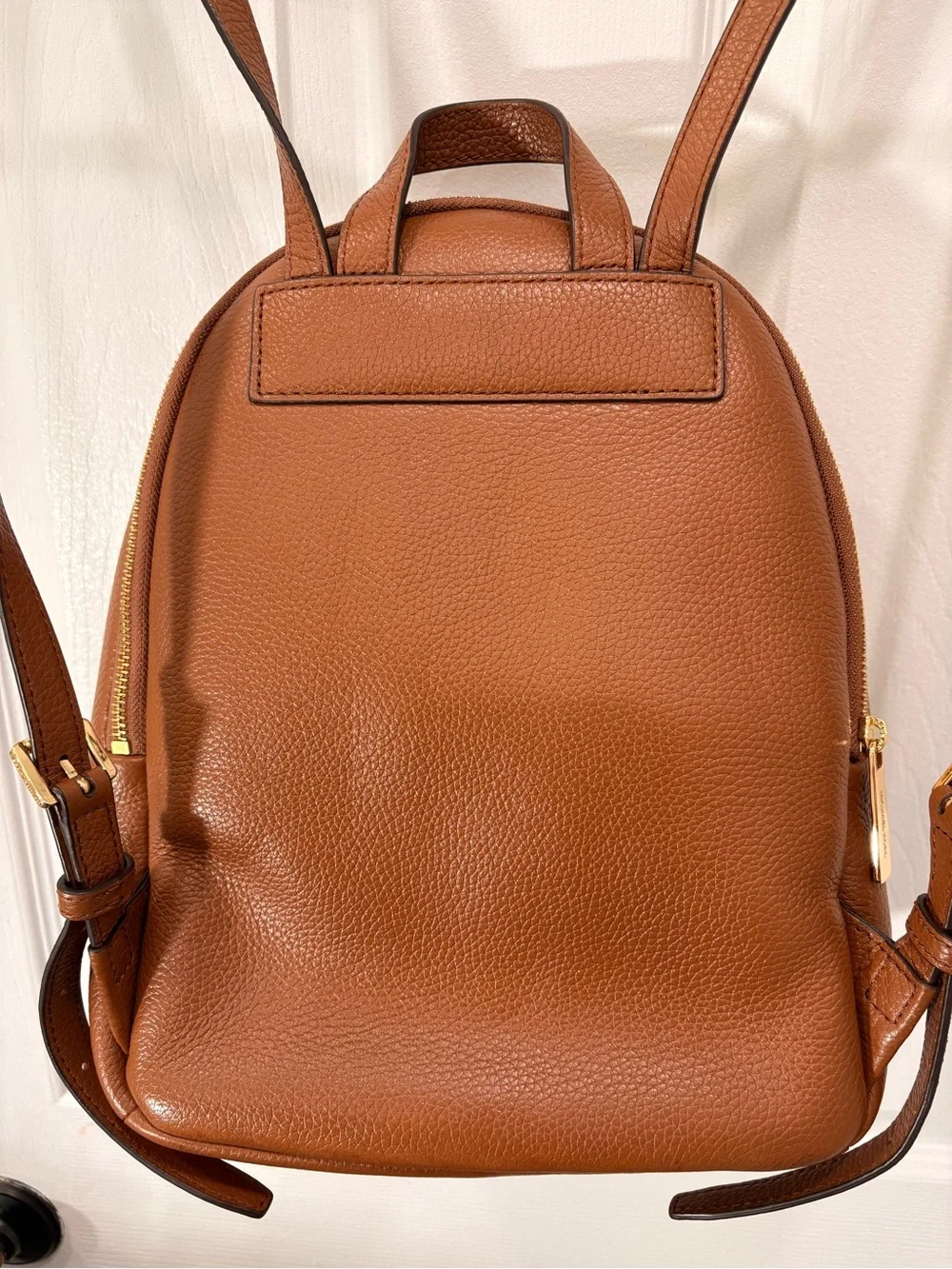 Michael Kors Erin Brown Medium Zip Around Backpack